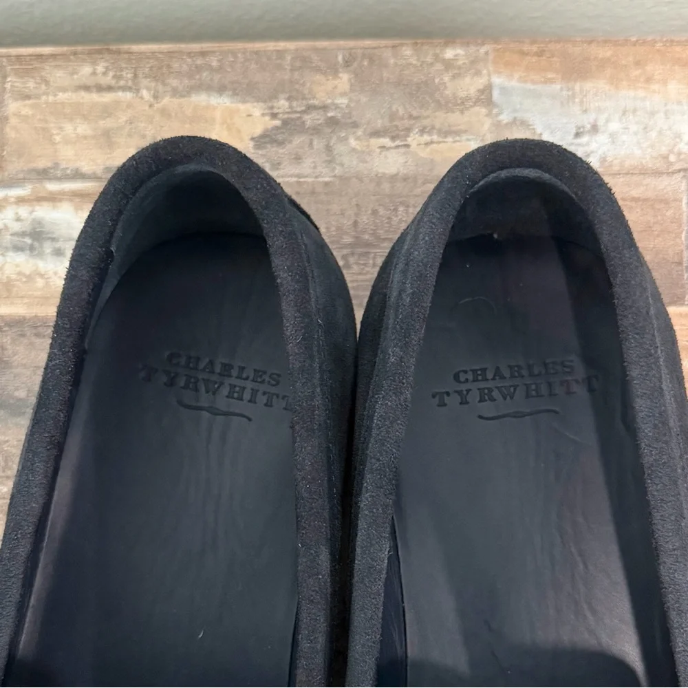 Charles Tyrwhitt Men's Navy Blue Suede Slip On Casual Dress Loafers Gum Sole (11 - Picture 11 of 12